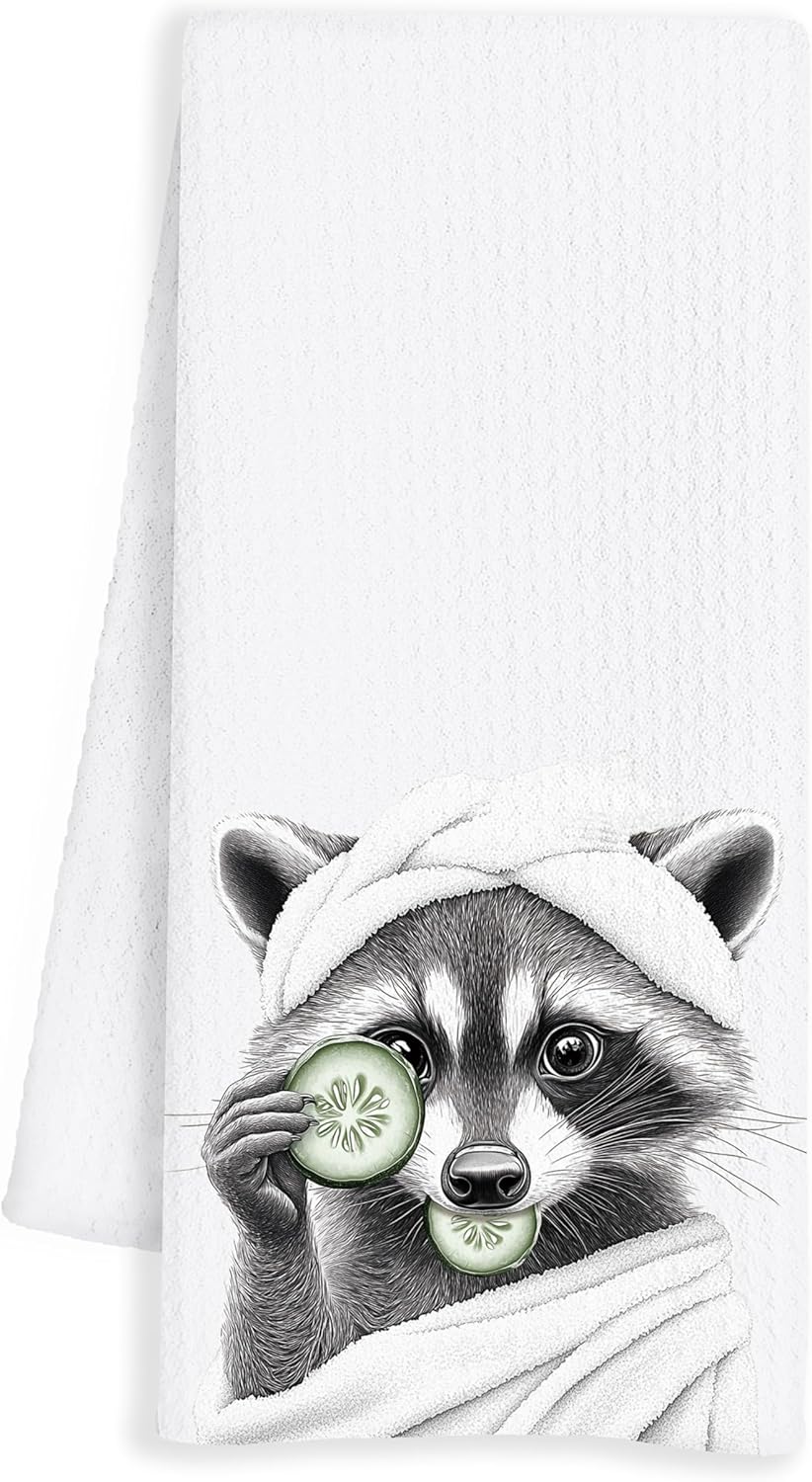 INDAJEDN Cute Raccoon Bathroom Towels, Cute Raccoon Gifts