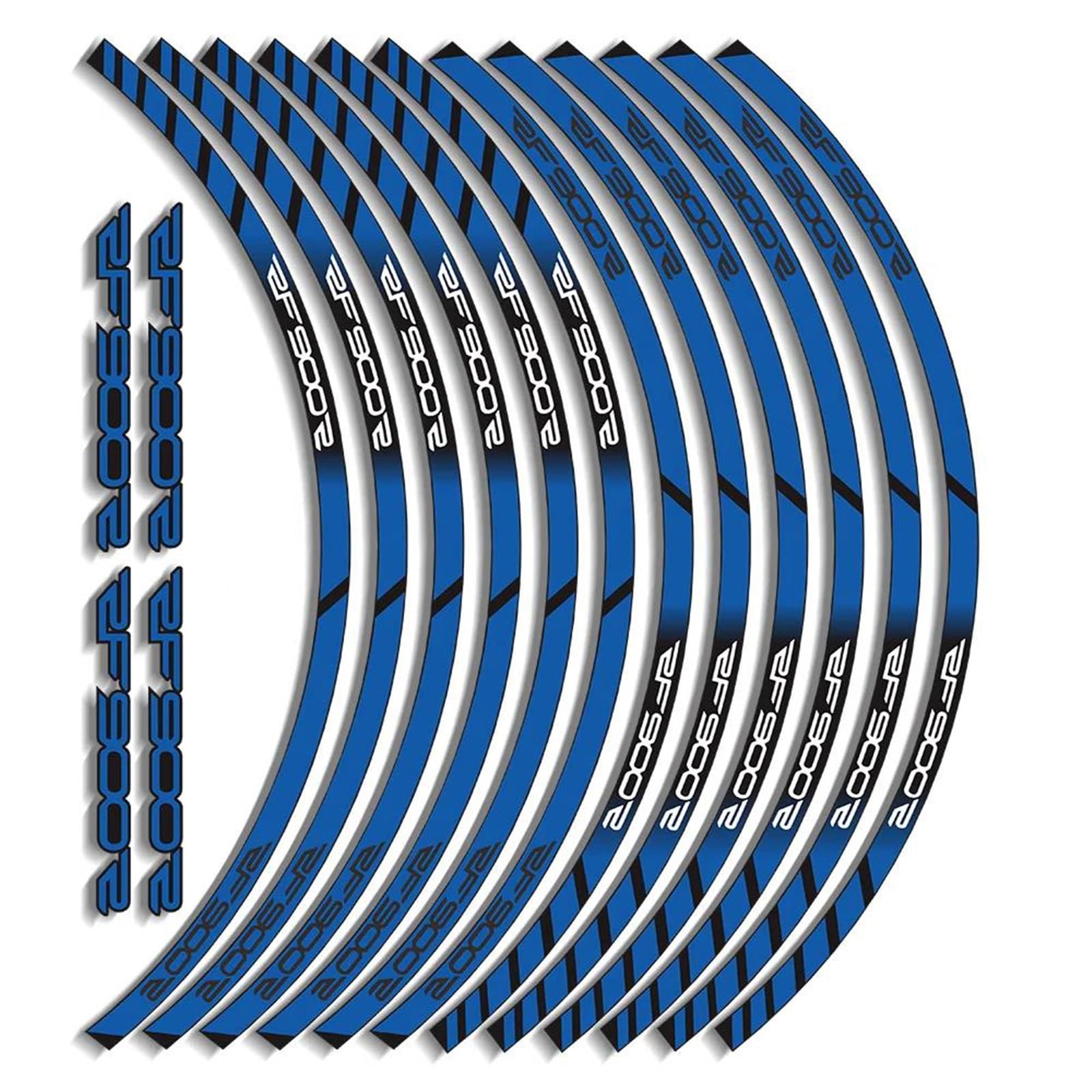 Ntpjk Blue Sticker Part For Suzuki Rf900r Rim Sticker Wheel Hub Stripe Motorcycle Ring Waterproof Reflective(Blue)