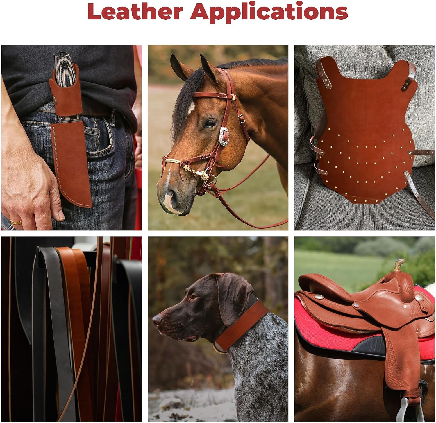 ELW 8-10 oz (3-4 mm) Skirting Veg Tan Leather | Chestnut 12"x24"| Thick Cowhide Tooling Leather Sheet for Belts, Saddle, Holster, Sheaths, Bulk Real Leather Pieces, Crafts, Remnants, Scraps USA