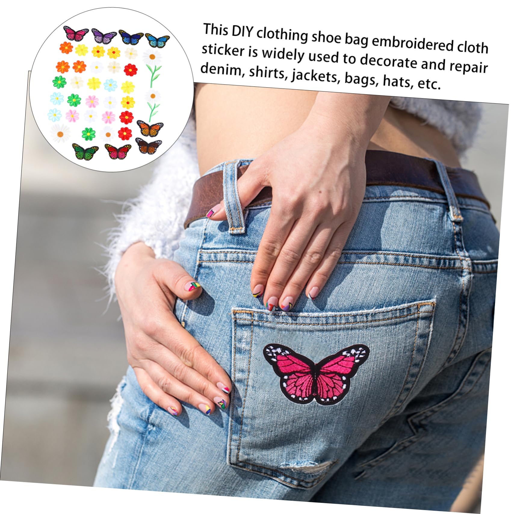 Gadpiparty 3 Set Toppe Termoadesive Ricamate Forma E Margherita Per Decorare Abbigliamento Borse E Costumi Facile Da Applicare Cucitura Per Personalizzare Stile 39 Pezzi*3