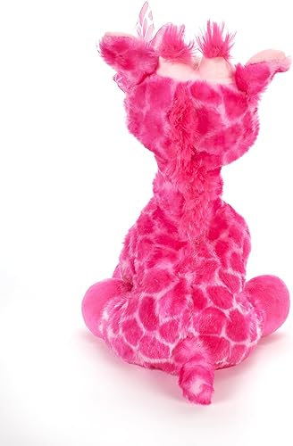 Miniatura 4 de The Petting Zoo Peluche de jirafa rosa, animales del zoológico de Lash'z, juguete de peluche de jirafa de 12 pulgadas