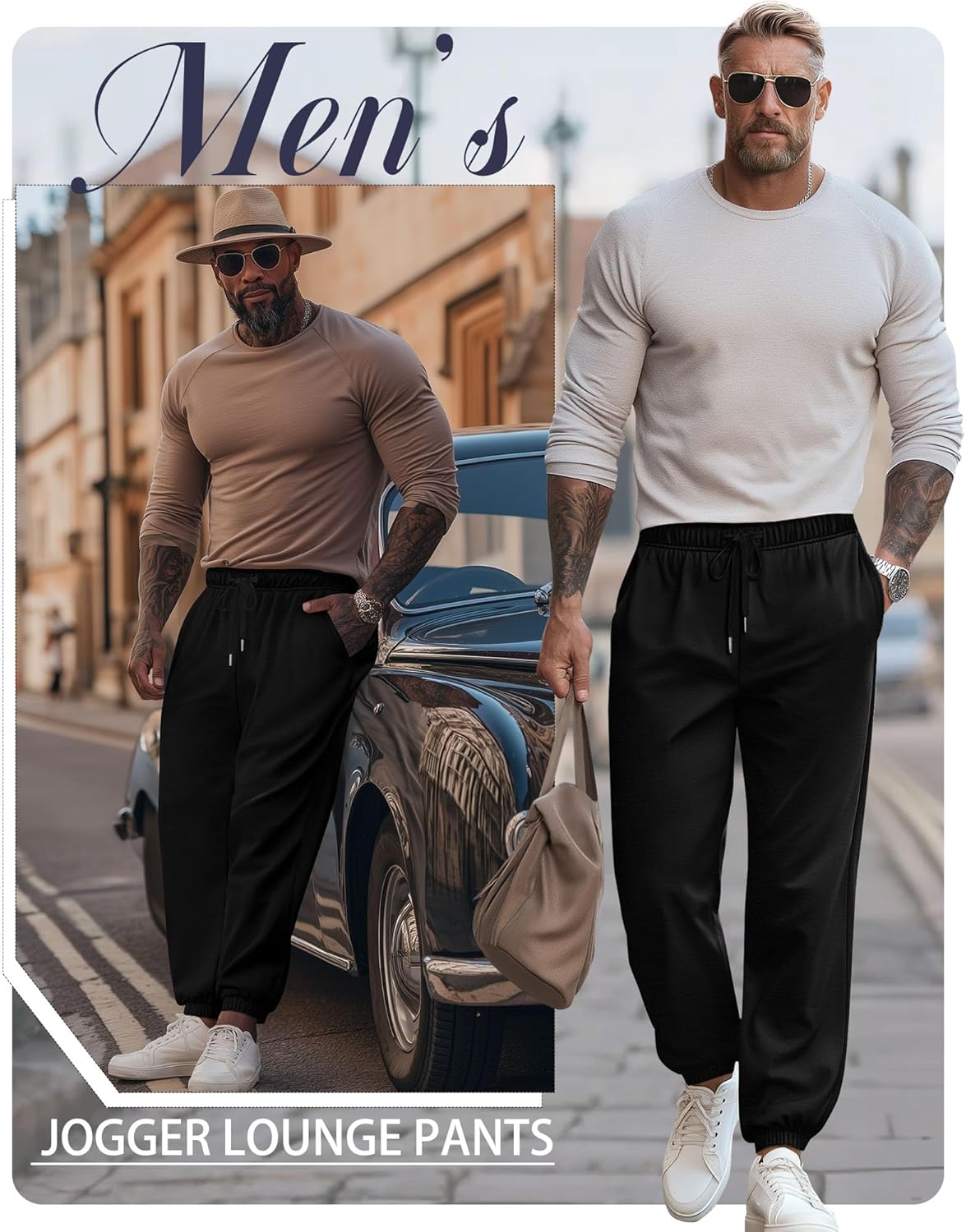 3 Pack Big and Tall Sweatpants for Men Athletic Workout Jogger Lounge Pants with Pockets and Drawstring - Image 4