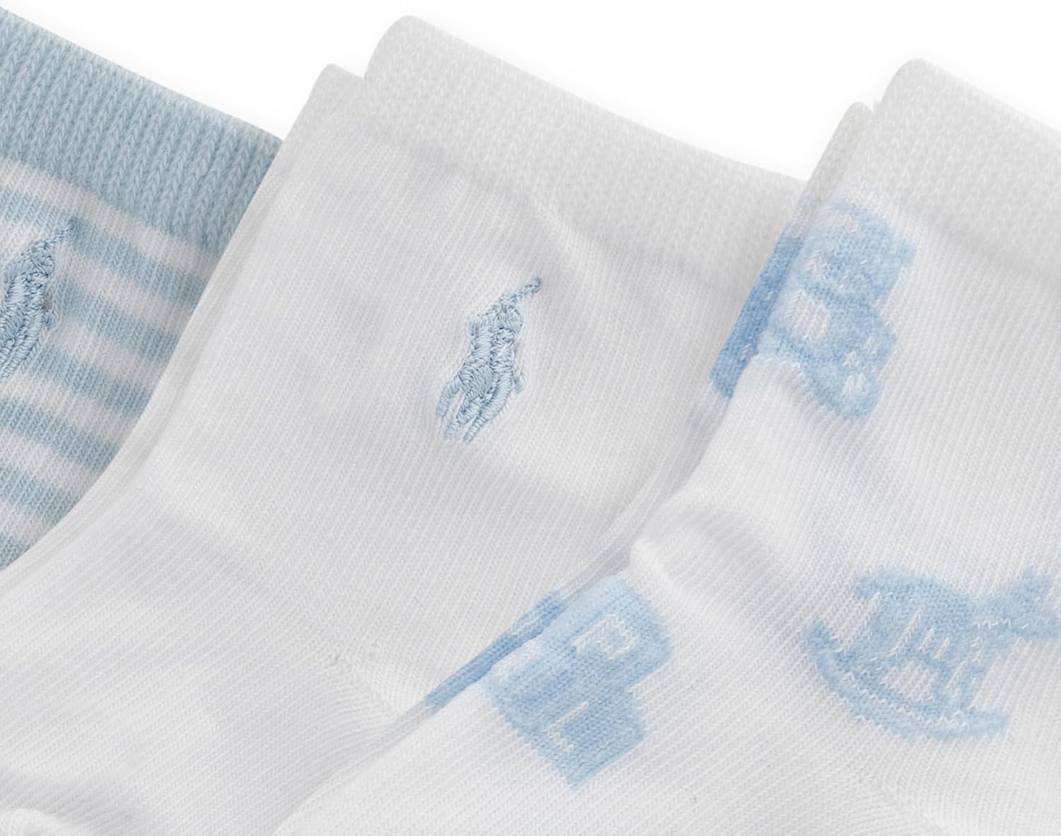 POLO RALPH LAUREN baby-girls Organic Cotton Socks - 3 Pair Pack - Soft Cable and Tossed Cotton - Image 2