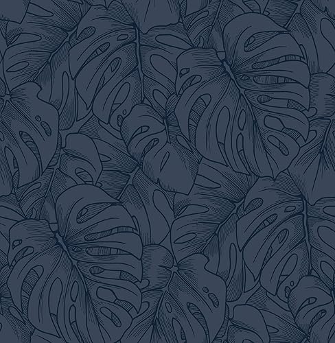 Scott Living 2964-87342 Balboa Indigo Botanical - Papel pintado