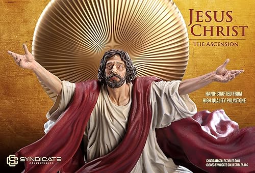 Miniatura 7 de La Ascensión de Jesucristo Escala 1:4 Escultura de Estatua de Polystone Premium | Edición de bata roja a escala 1:4
