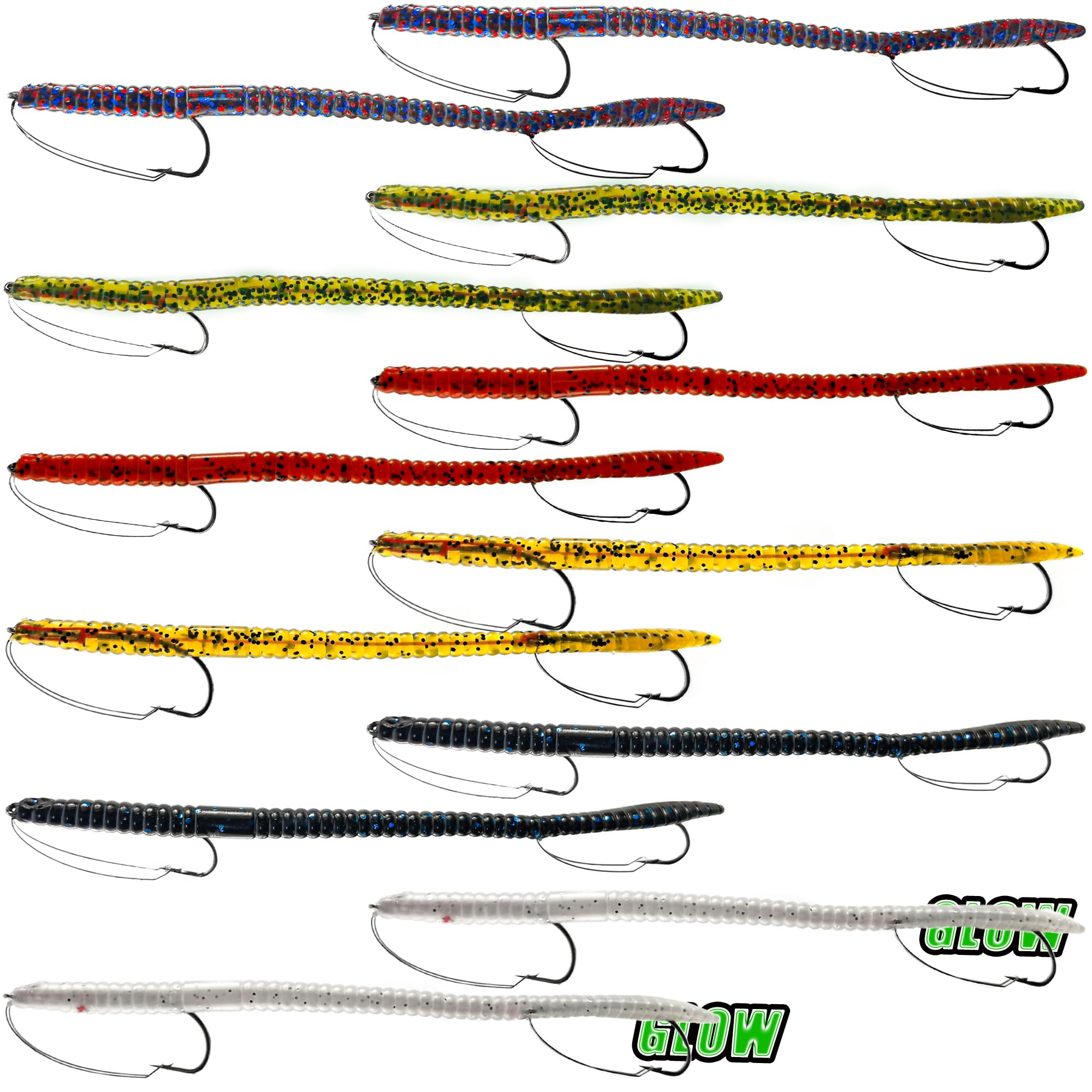 Señuelos de pesca, señuelos de lubina, sin malas hierbas, cebos de pesca biónicos preaparejados, señuelos de pesca de lubina, cebo de pesca de plástico suave para trucha, lucioperca, crappie,
