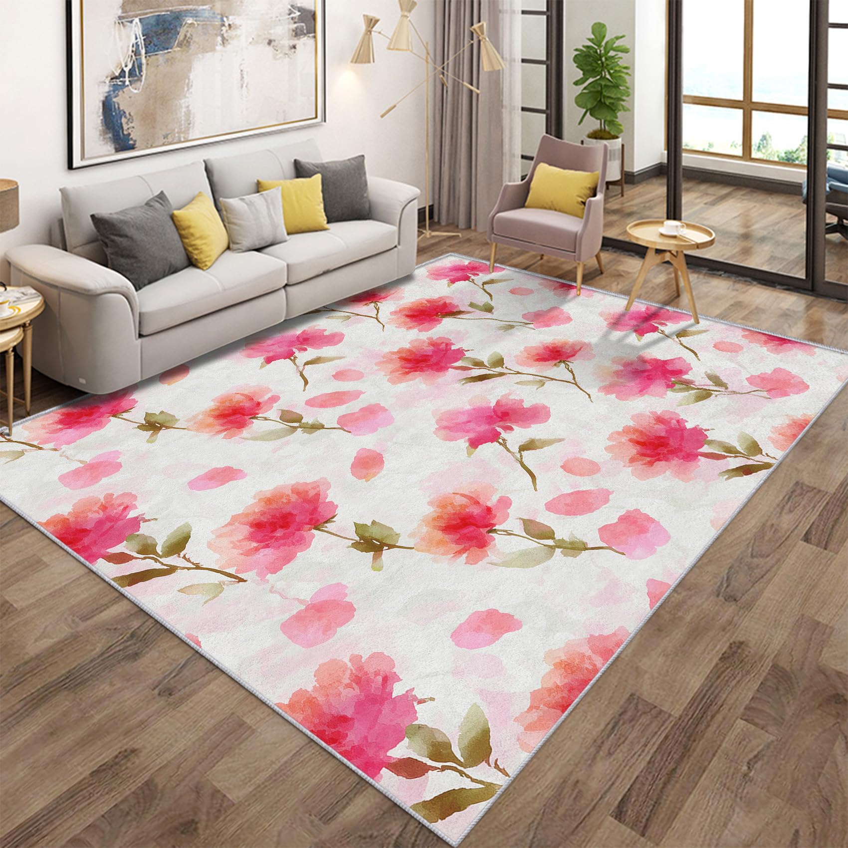 Tapis aquarelle de qualité supérieure au toucher doux pour votre intérieur