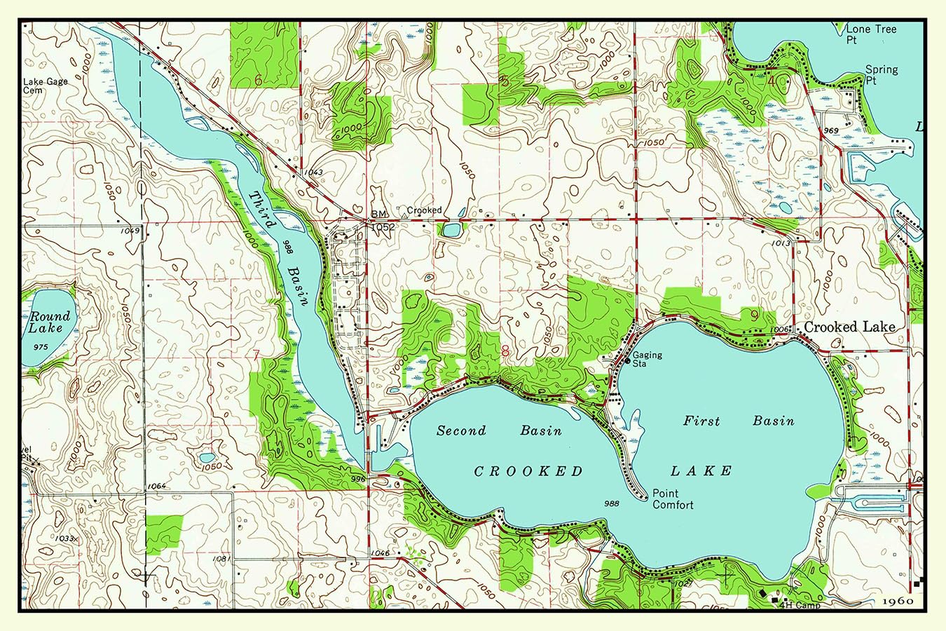 洋楽 Crooked Indiana Cartell Amazon.com: 1960 Map of Crooked Lake Steuben County Indiana : Home