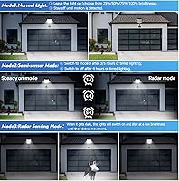 Vista 5 de Super Bright Solar Lights Outdoor, Solar Motion Sensor Light, Waterproof Security Flood Light with 3 Modes for Garden, Yard, Pathway (1 Pack)