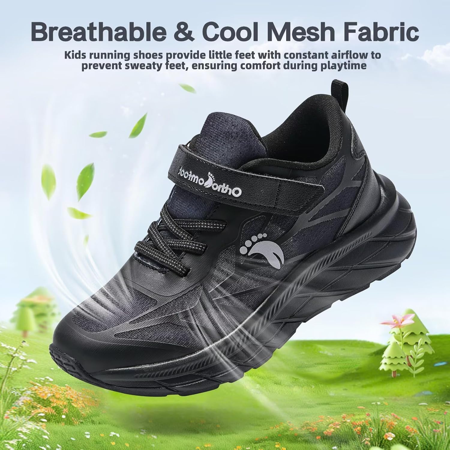 Kids Orthopedic Tennis Shoes for Boys and Girls: Comfortable Casual Plantar Fasciitis Arch Support Athletic Running Sneakers, Orthotic Breathable School Sports Walking Shoes for Foot and Pain Relief - Image 8