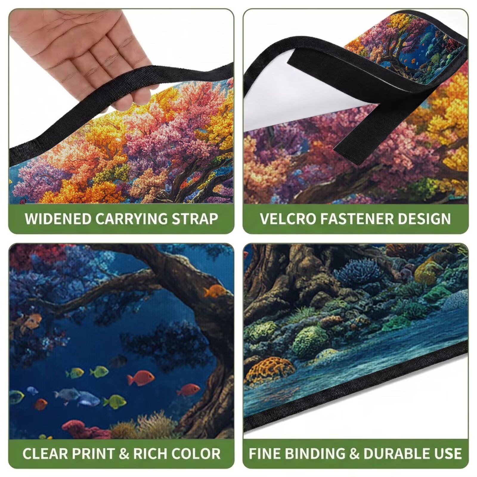 Coperta de Picnic 150x200 cm, L'albero della vita Manta Picnic Impermeable Anti-Sabbia Manta de Playa Pieghevole, Outdoor Picnic Blanket per Spiaggia, Camping, Giardino, Trekking - Pesce (2) UZ-900
