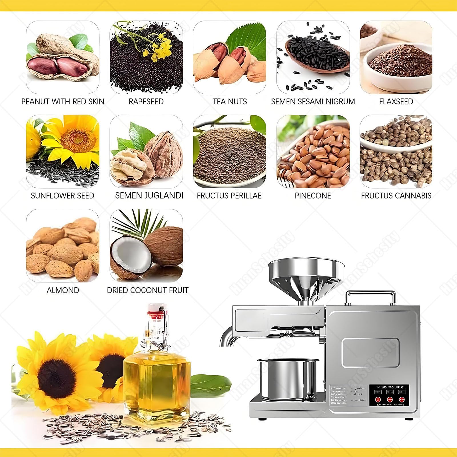 Automatyczna Wyciskarka Oleju 830 W,Wyciskarka Oleju Ze Stali Nierdzewnej Tłoczenia Na Zimno I Na Gorąco, Prasa Oleju Organicznego,Prasa Oleju Z Oliwek,Komercyjna Prasa Oleju