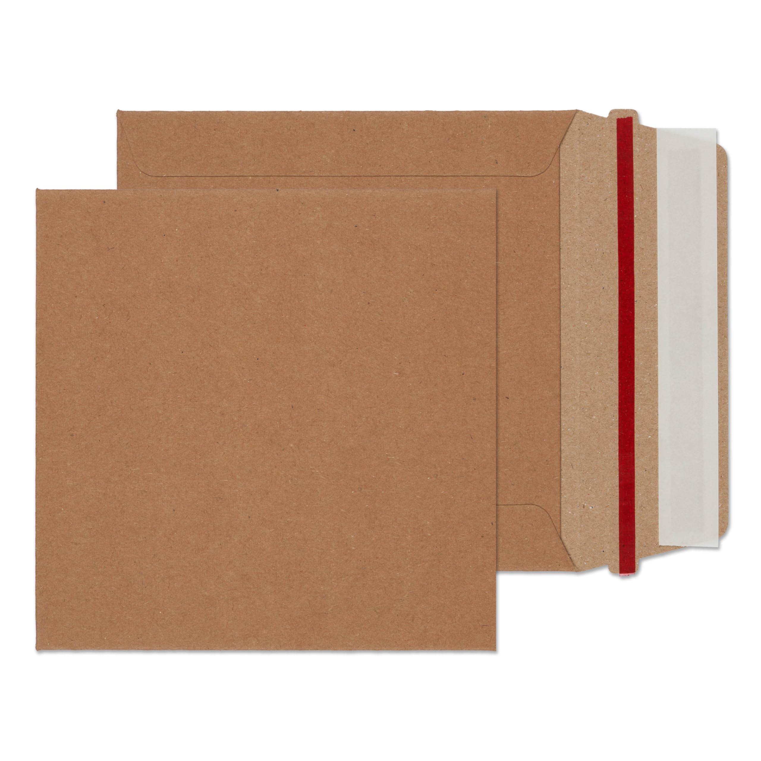 Blake VITA - Kraft Board Envelopes 14 x 14cm - Pack of 200 - Heavy Duty 350GSM - Sustainable 100% Recyclable Packaging - Anti-Bend with Rip Strip - Peel and Seal Hardback Envelope (MA1-RS)