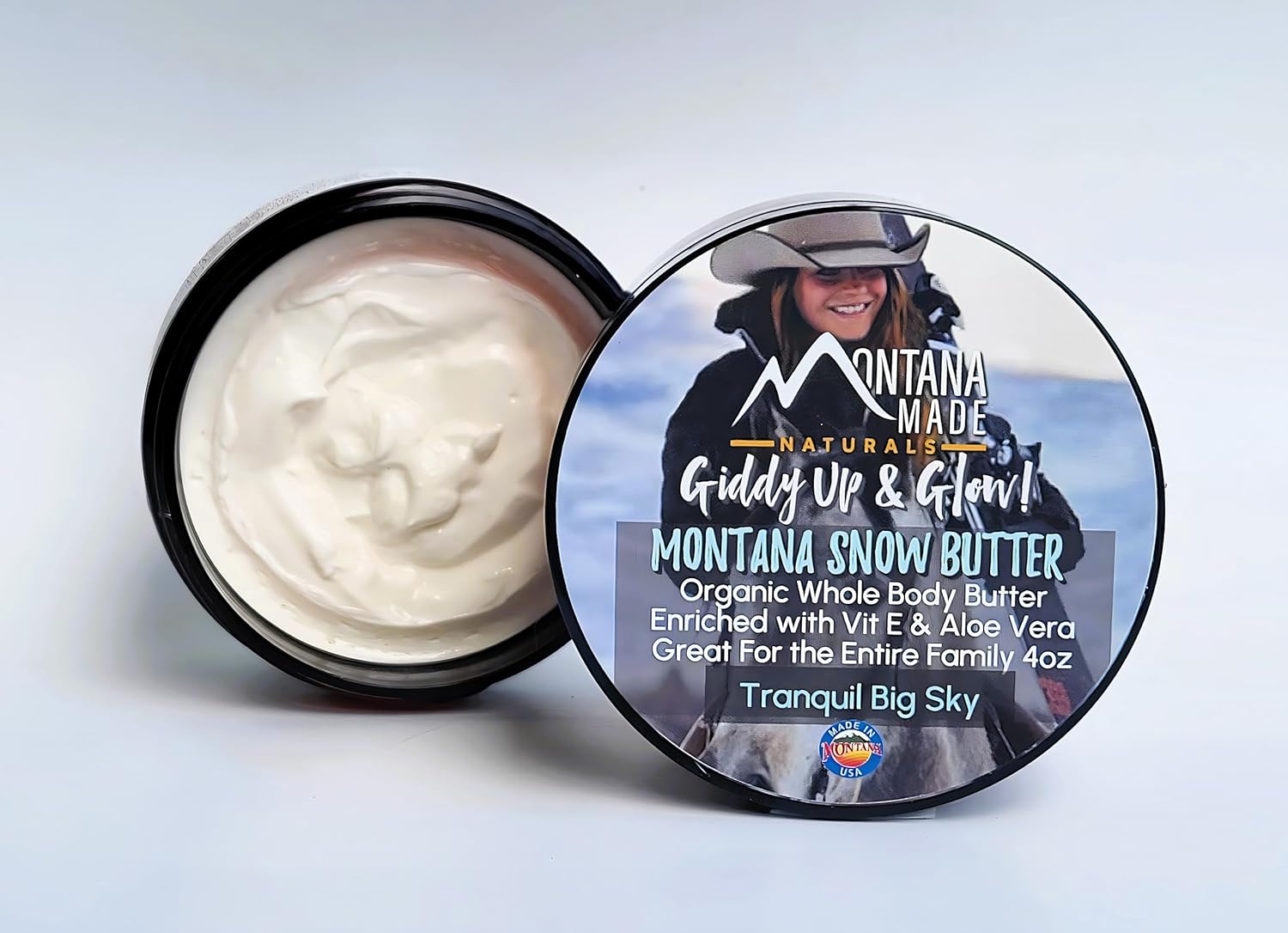 Montana Snow Butter Organic body butter, Whipped Body