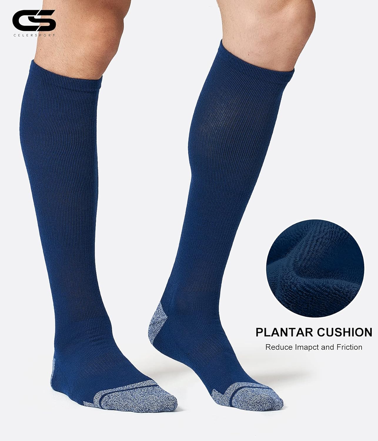 CS CELERSPORT 2 Pack / 3 Pack Baseball Socks for Youth Kids and Adult Softball Soccer Socks Over the Calf Tube Socks - Image 3