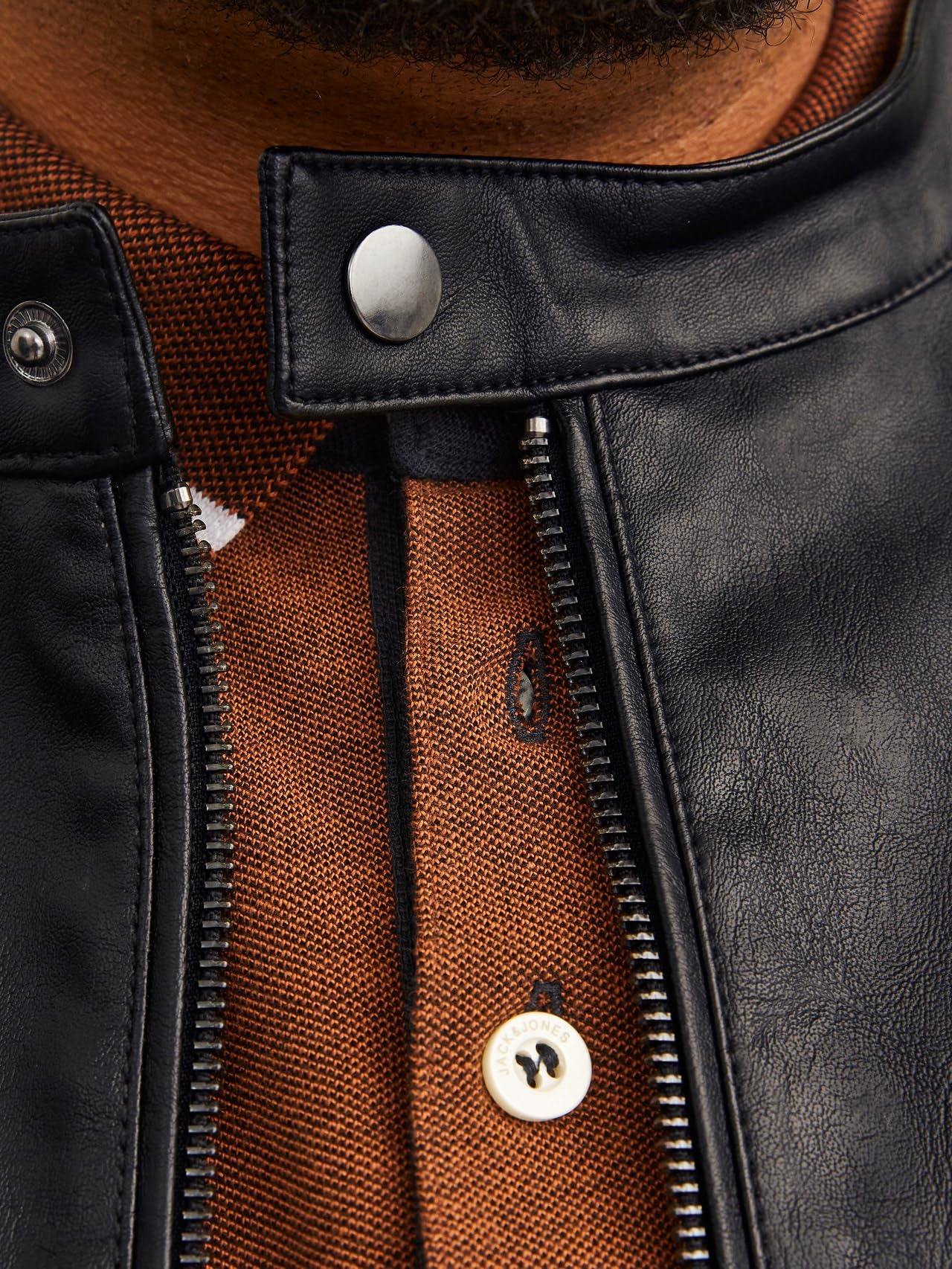 JACK & JONES Jjedylan Clean Pu Jacket Pls Chaqueta de cuero Hombre (Pack de 1)