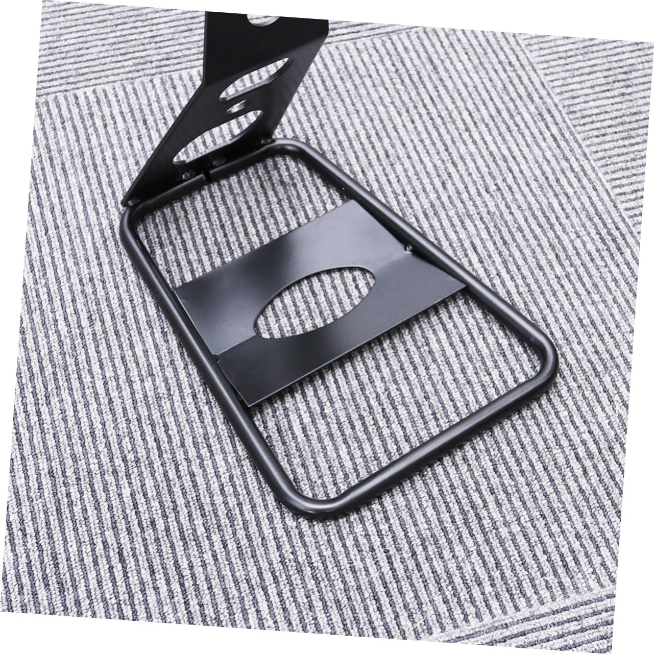 Portable Metal Floor Bike Parking Rack Folding Mountain Bike Stand for Cycling Repair Display Lightweight Sturdy Frame Suitable for Garage Home and Exhibition Use Black