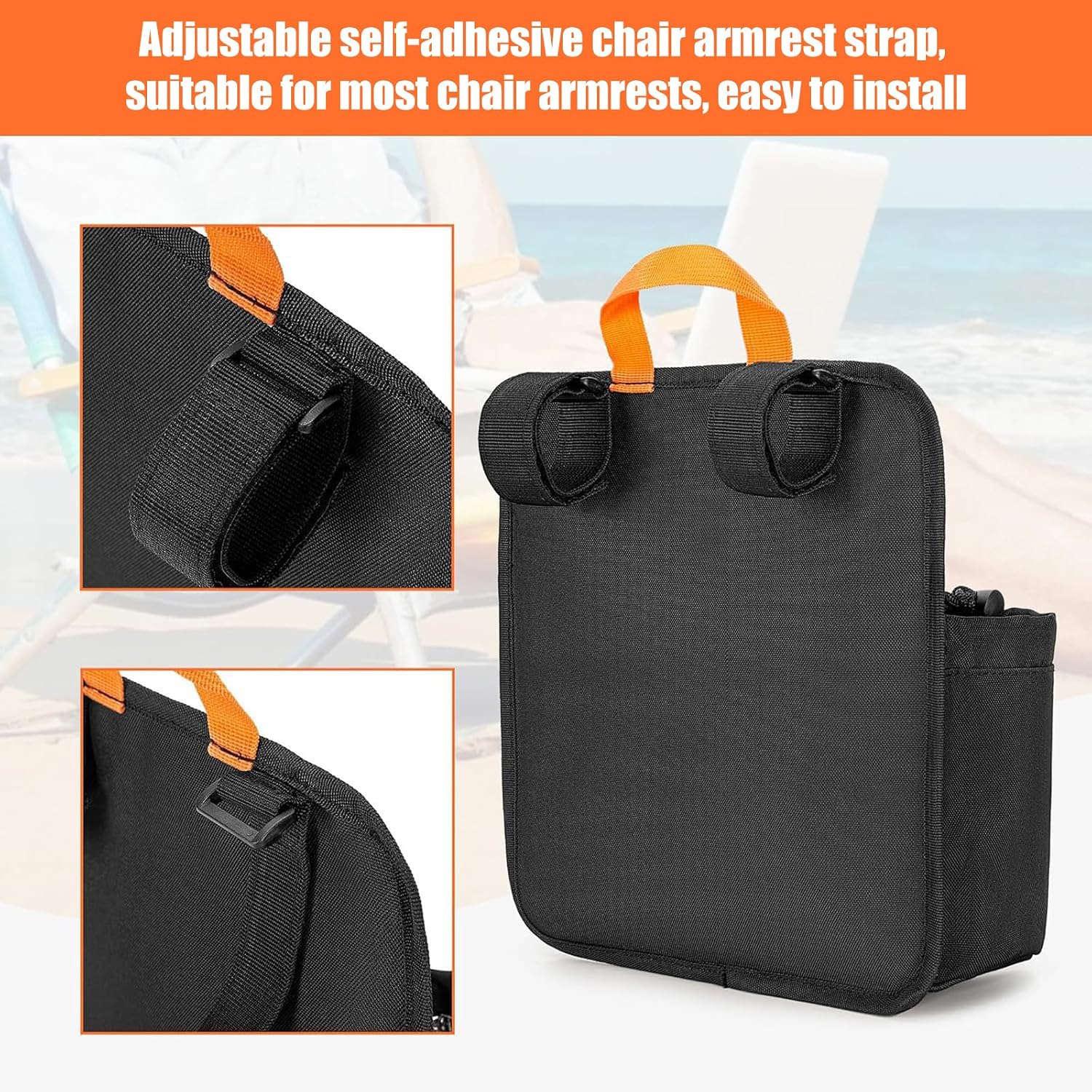 Chair Beverage Holder Attachment with Phone Shelf for Sports image 5