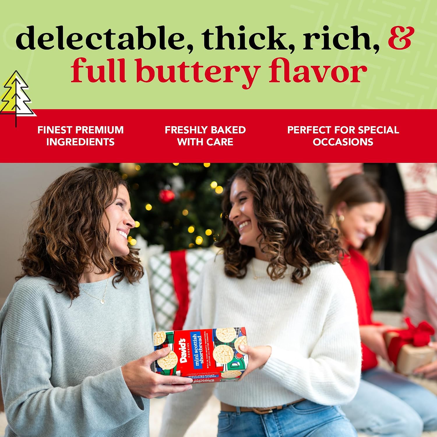 David's Cookies Mini Shortbread Pure Butter Cookies 1 Pack - Traditional Scottish Style Butter Cookies, OU Kosher Certified, Decadent Gourmet Shortbread Cookies Snack Box for Tea, Coffee, & Gifting image 5