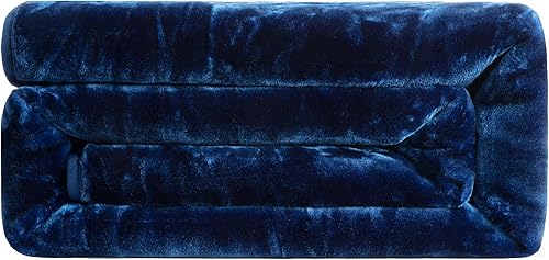 Vista 38 de Chezmoi Collection Manta pesada de una sola capa, 9 libras, estilo coreano, de visón Raschel, gruesa y sedosa, 26.46 oz/m², 85 x 95 pulgadas