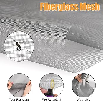 Flintronic Magnetic Mosquito Net Adjustable Window Screen 2x2.5m Fiber Mesh Mesh Window Screen With Full Magnetic Strip Easy To Install Keep The