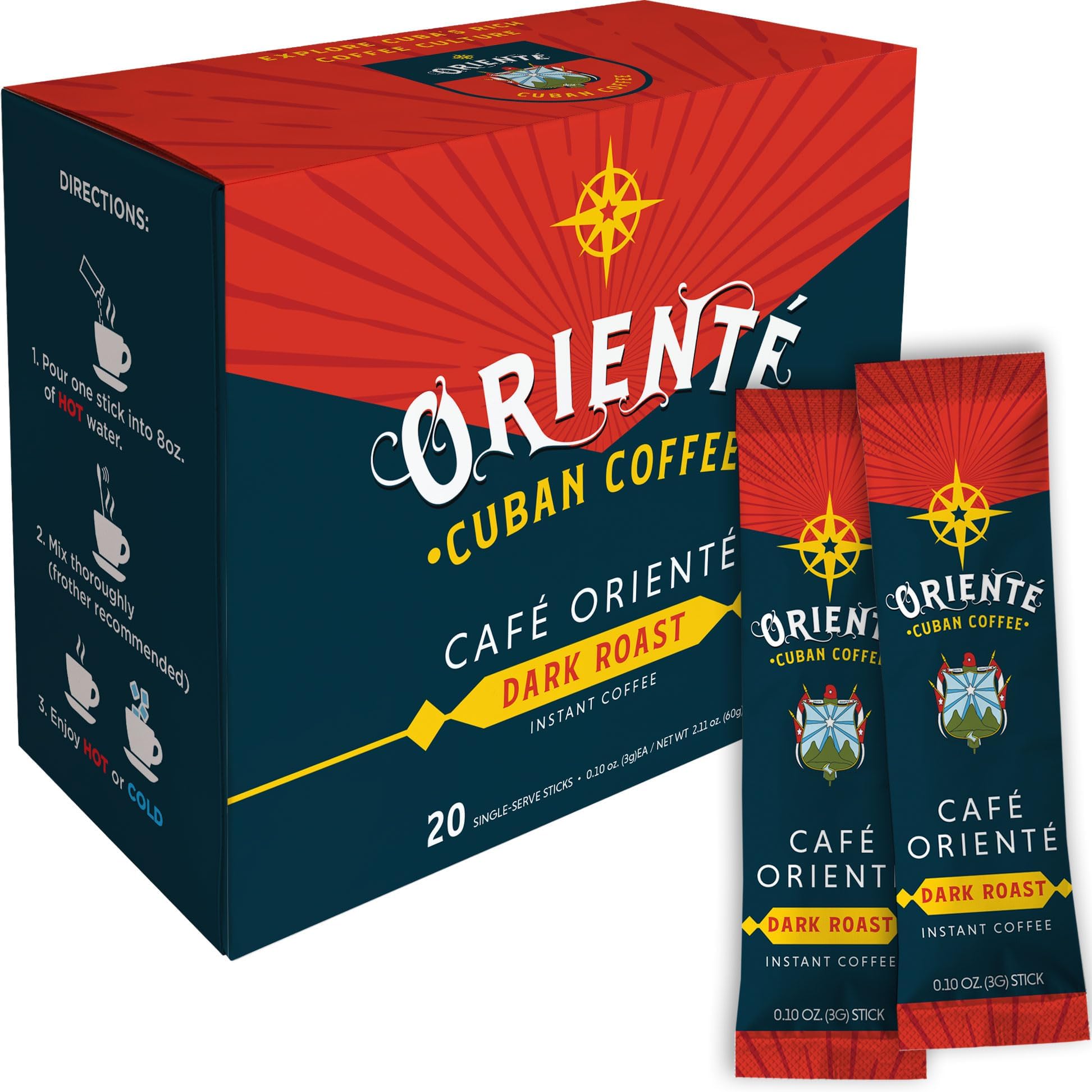 Oriente Dark Roast Cuban Instant Coffee Packets Single