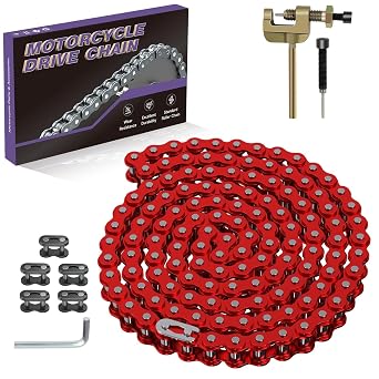 35 Go Kart Roller Chain 4 Feet Replacement for Go Cart Mini Bike ATV Pit Dirt Bike Motorcycle Bicycle with #35 Chain Master Links Powersports Accessories Parts 128 Links