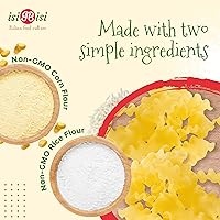 Vista 3 de isiBisi Pasta Mafalda para bebé sin gluten, 1.25 libras, mini fideos de lasaña hechos con harina de maíz y arroz, vegano, sin OMG, fabricado