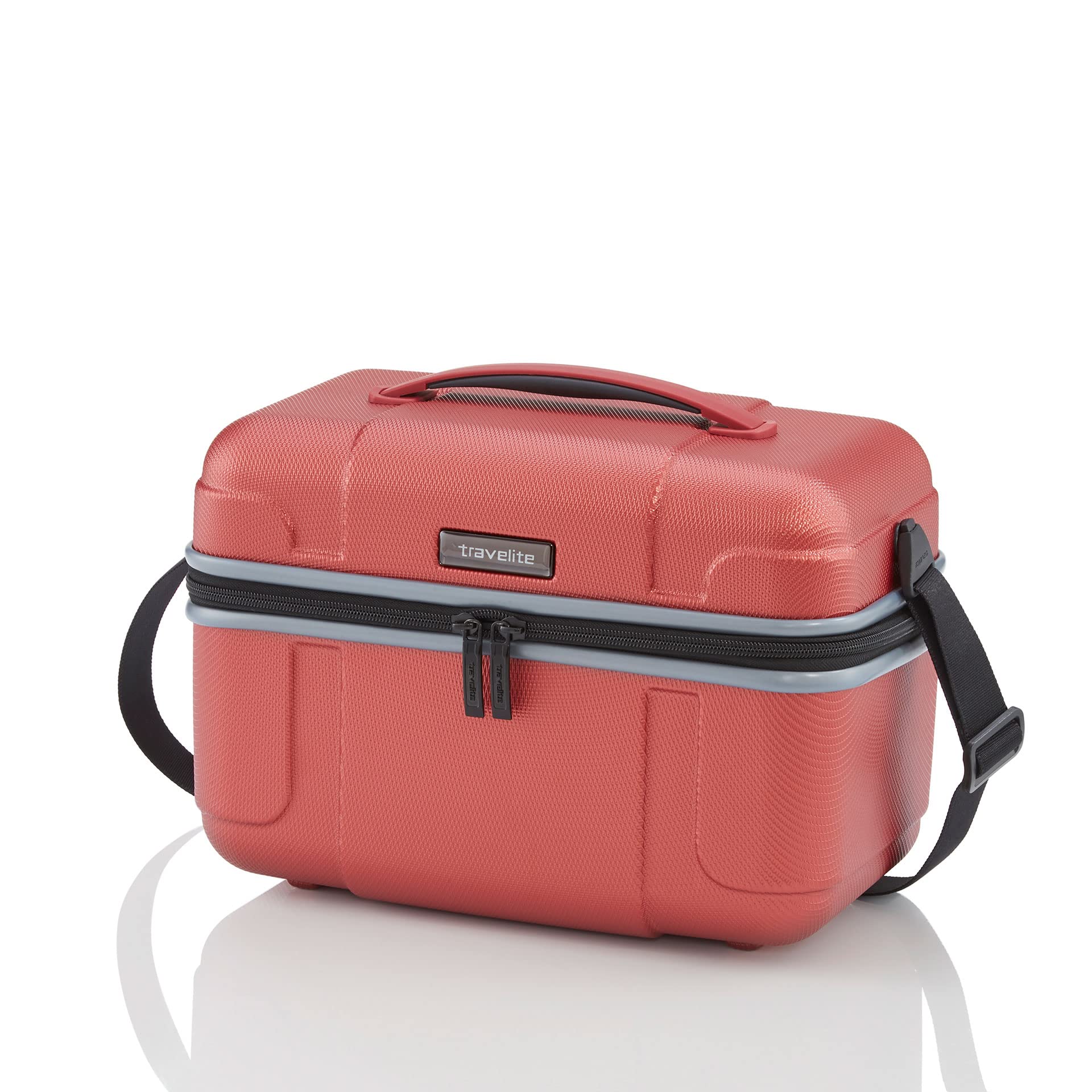 Travelite Vector Suitcase Series: Robust Hard-Shell Rolling Suitcases and Cosmetic Bags in Four Trendy Colours