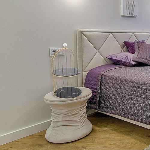 Miniatura 3 de Soporte de 2 niveles para tartas con forma de jaula de pájaros, soporte de metal para cupcakes, soporte para tartas, bandeja para servir postres