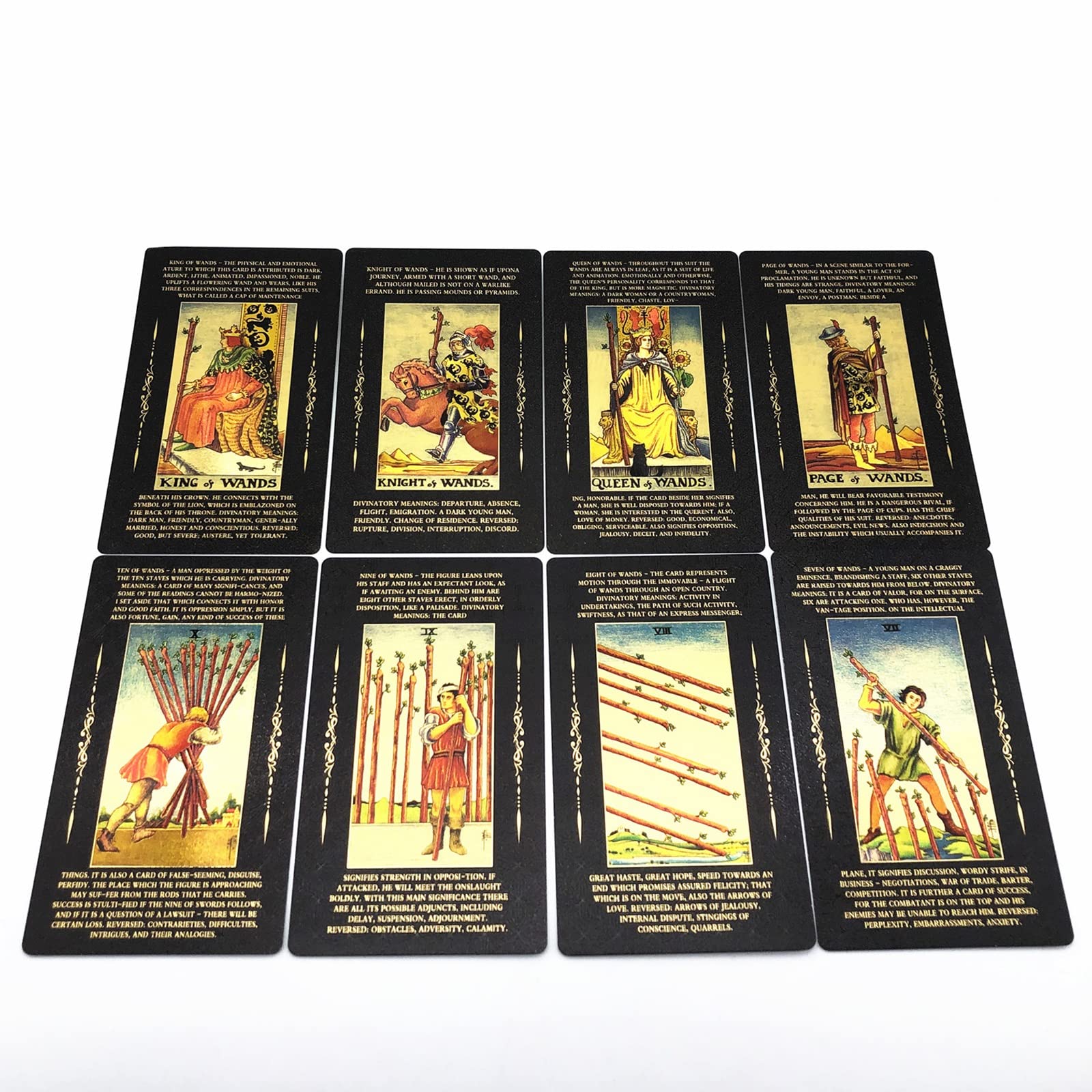 Gold Foil Tarot Cards KIINO 78 With Guide Book Tarot Deck For Beginners ...