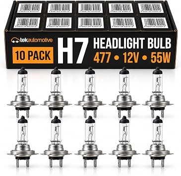 Tek Automotive H7 Headlight Bulb H7 Bulb 12V 55W 477 PX26D - 10 Pack