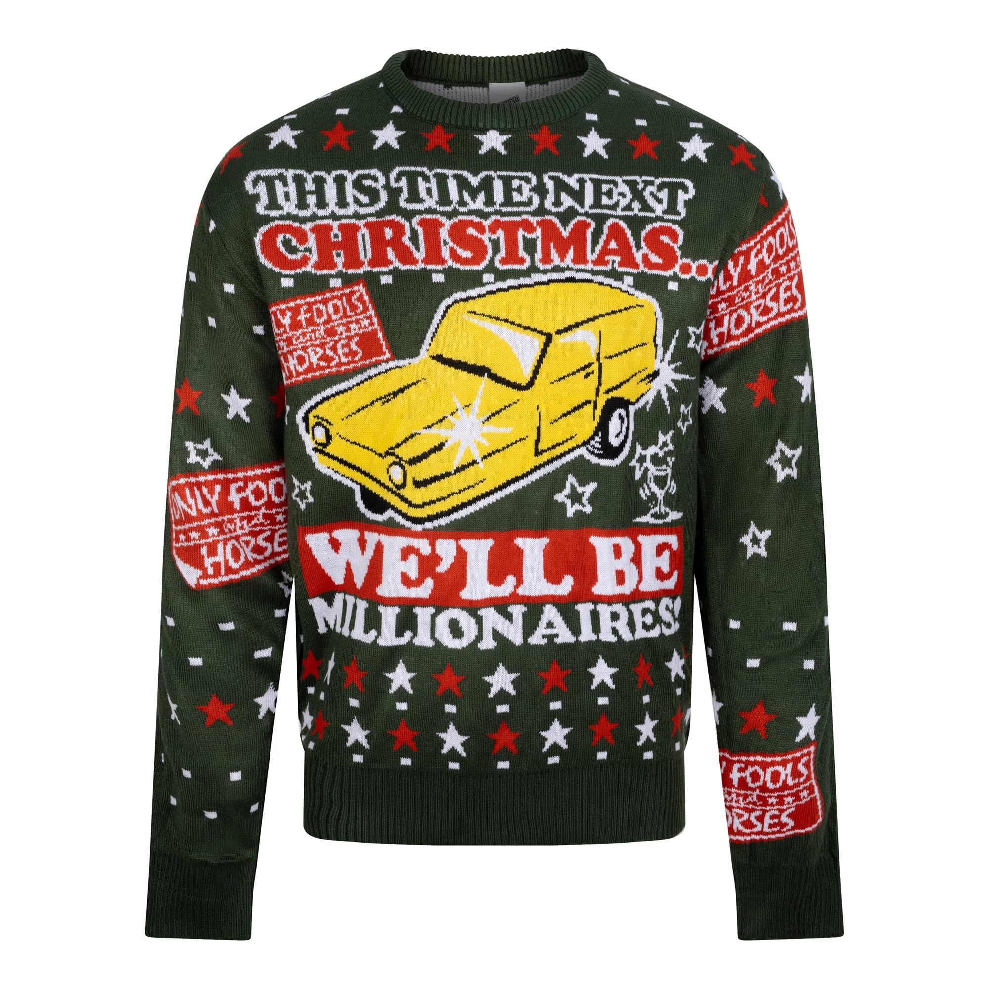 Only Fools and Horses Christmas Jumper for Men, S, Green