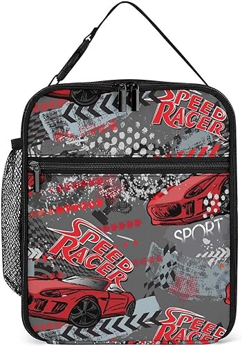 Lonchera térmica para coche de carreras, portátil, ligera, reutilizable, pequeña, hielera para hombres y mujeres, picnic, viajes