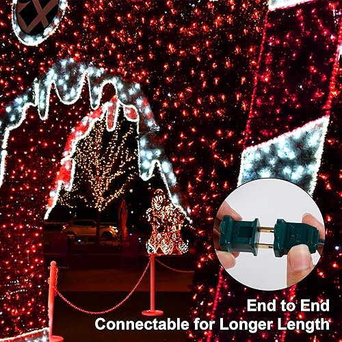 Miniatura 7 de 3 juegos de luces de Navidad, 150 unidades de 33 pies cada miniluce, luces de hadas de alambre verde, luces de árbol de Navidad conectables de 120 V