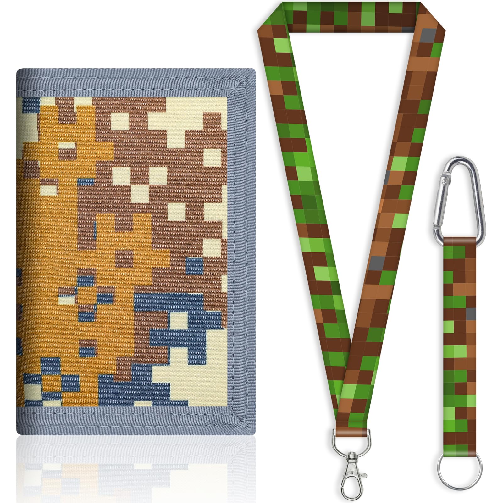 JONYEE Kids Wallet for Boys and Girls 4-16 with Lanyard and Key Chain Holder, Trifold Camo and Cute Wallets for Kids,with Coin and Card Pockets,