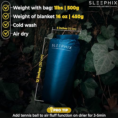 Miniatura 2 de Manta de camping de plumón, colcha ligera para exteriores, repelente al agua, carcasa de nailon, vela, terraza, viajes, festivales, mochileros y uso