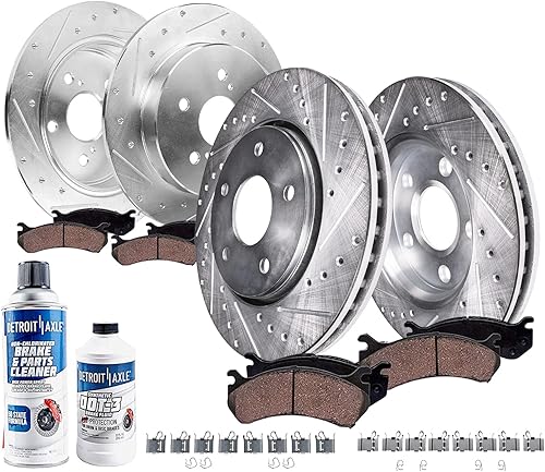 Miniatura 44 de Detroit Axle - Pastillas de freno para Ford Escape Focus Transit Connect Mazda 3 Sport 5 Volvo C30 S40 V50, 4 pastillas de freno de cerámica