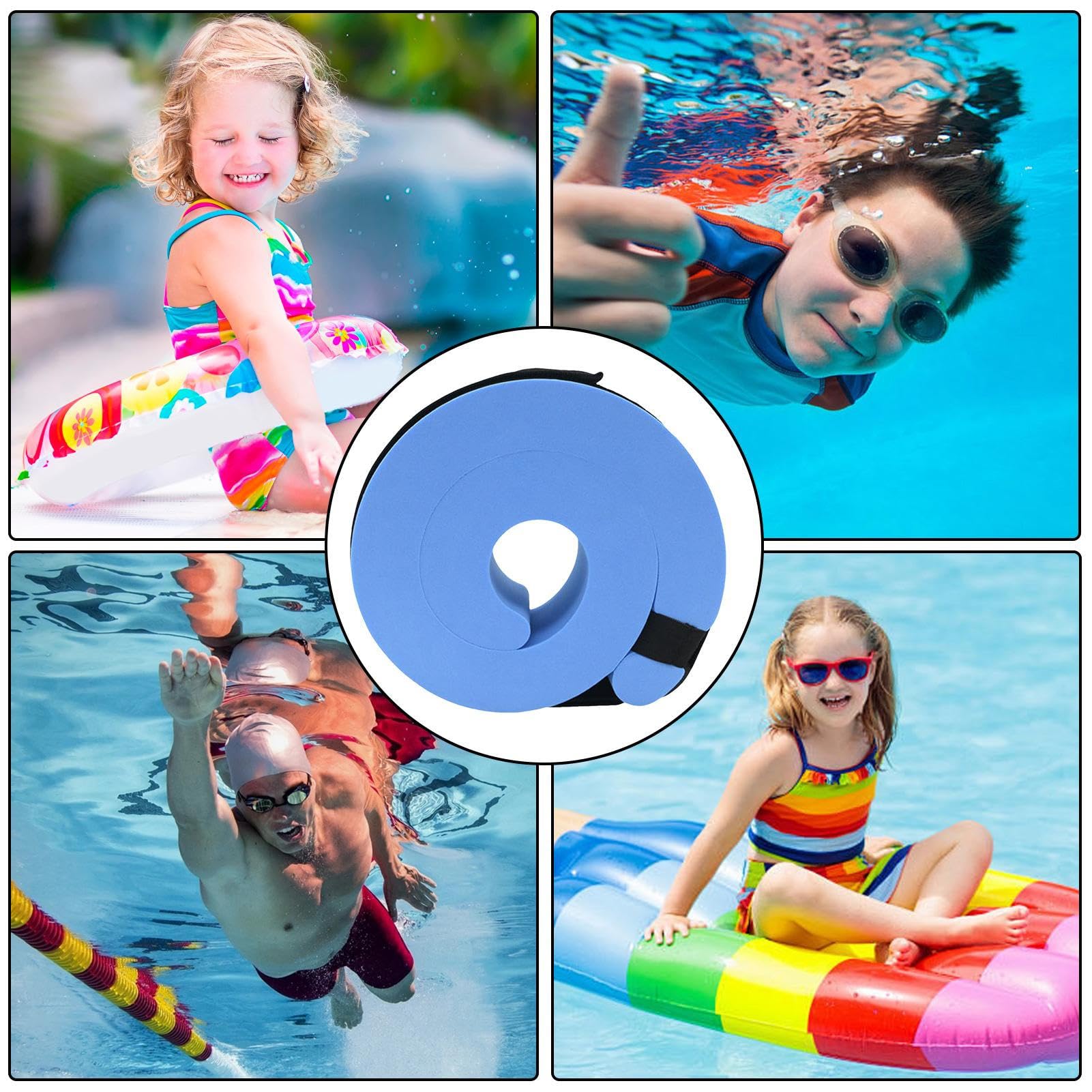 Fasce di aiuto al nuoto, galleggianti per bambini, attrezzatura gonfiabile di sicurezza per imparare le abilità acquatiche con design portatile per gite in spiaggia, avventure in mare, allenamento a