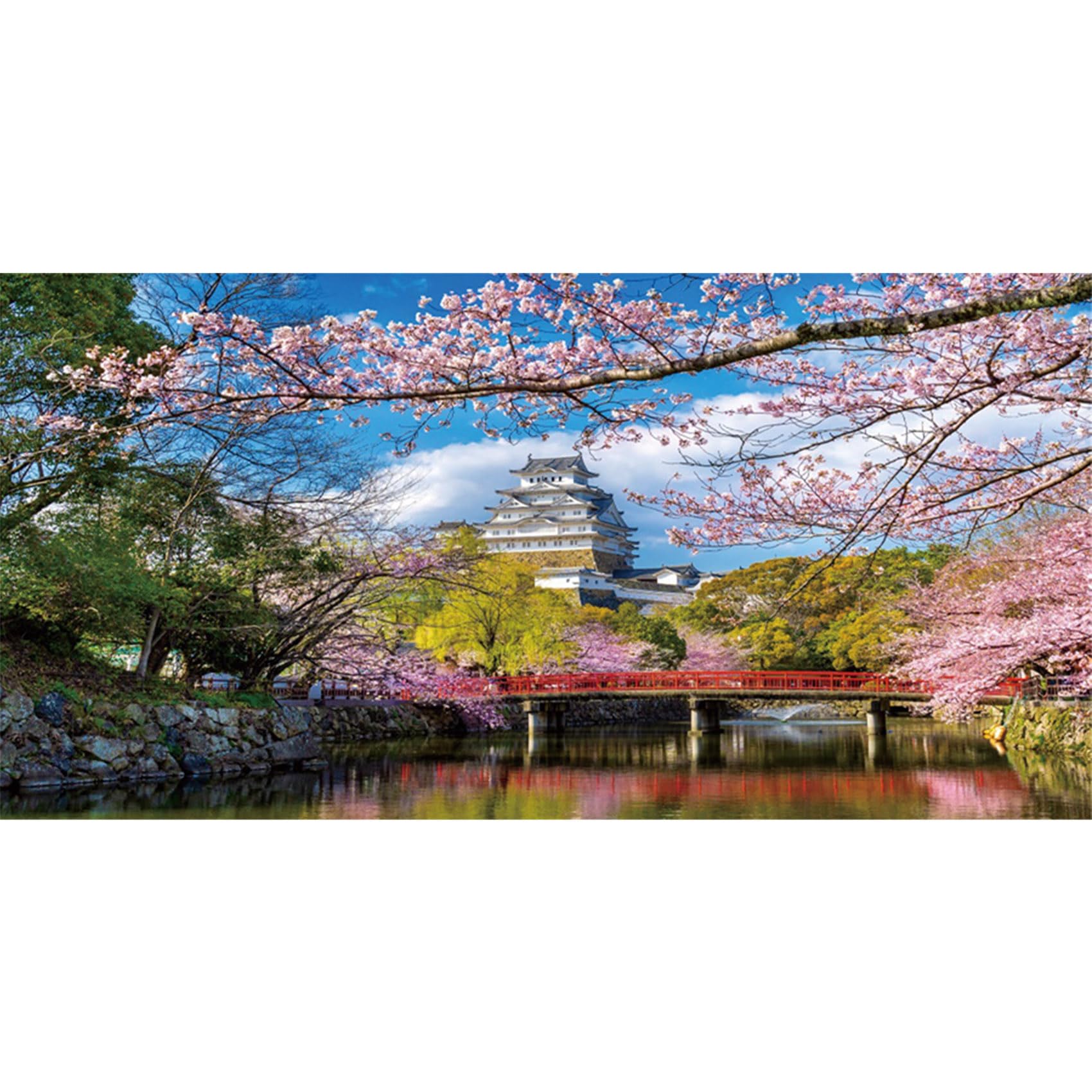MIRRORANG 91x50cm Spring Nature Aquarium Background Spring Pink Flowers Cherry Japanese Temple Fish Tank Background Vinyl Background