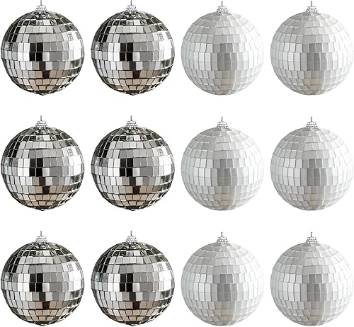 Miniatura 21 de DN DECONATION Deep Red Glass Christmas Ornaments, Set of 9, 3.15' Hanging Christmas Baubles for Xmas Tree Decoration, Wedding Party Gift