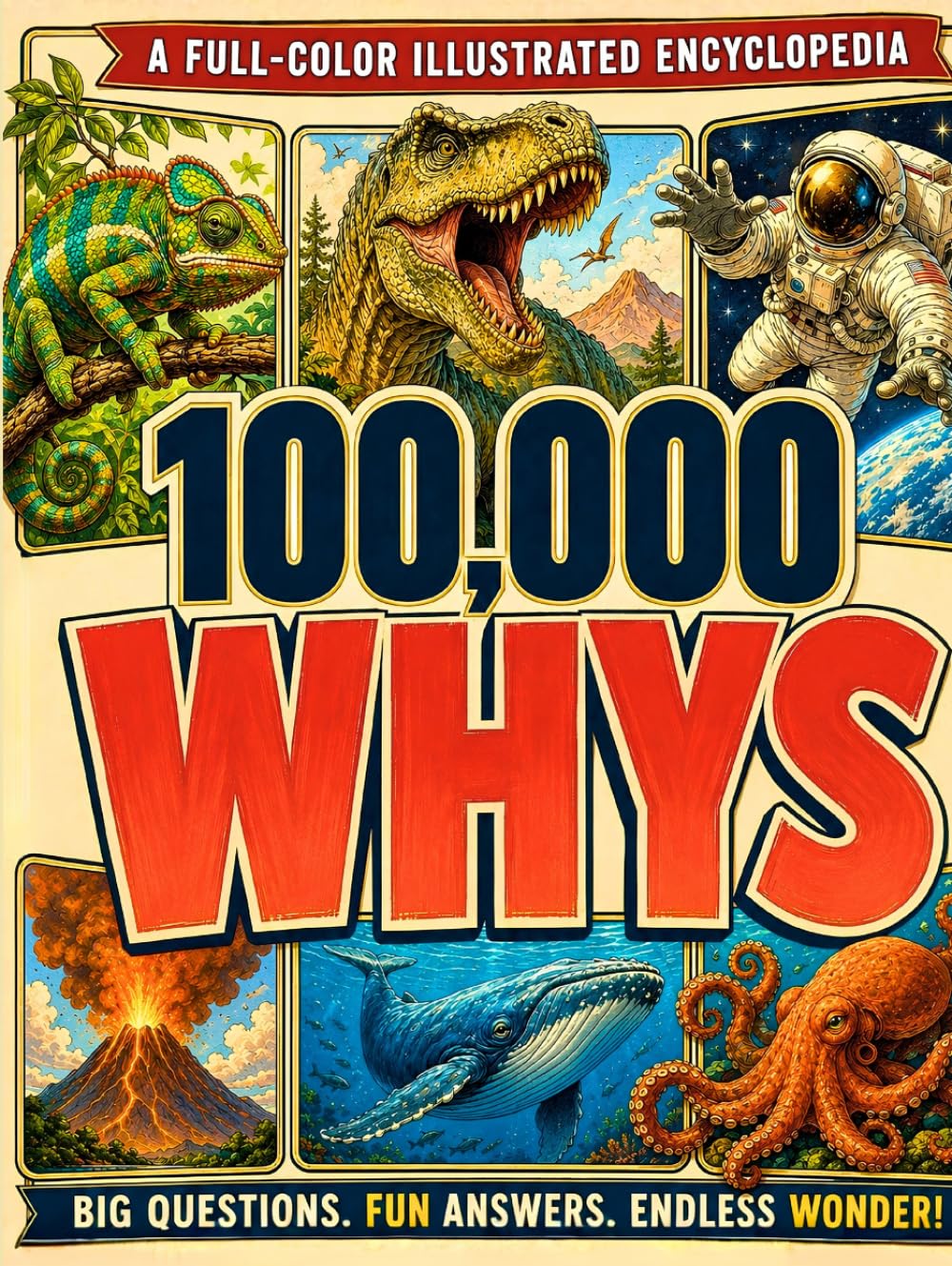 100,000 Whys for Smart Curious Kids: Full-Color Visual Encyclopedia of Big Questions, Surprising Answers, and Myth-Busting Facts About Dinosaurs, ... Body, Earth, History and more! (Ages 6–13)