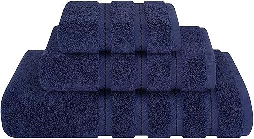 Miniatura 737 de American Soft Linen - Juego de 4 toallas de baño, 100% de algodón turco de 27 x 54 pulgadas, toallas de baño extragrandes, toallas para ducha