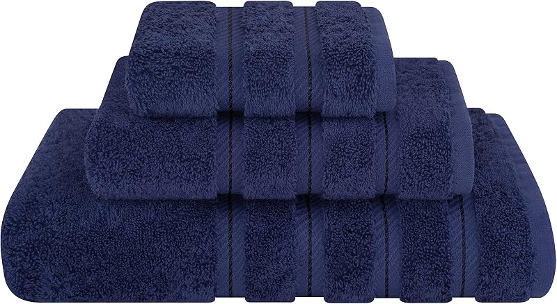 American Soft Linen 100% Cotton Luxury Turkish Towels, 3 Piece Towel Set | Soft Absorbent Quick Dry OEKO Tex Standard 100 Certificated Durable Machine Washable Premium Hotel Quality