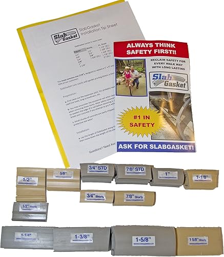 SlabGasket Reemplazo de junta de expansión (+ tamaños XL) - Paquete de muestra gratis