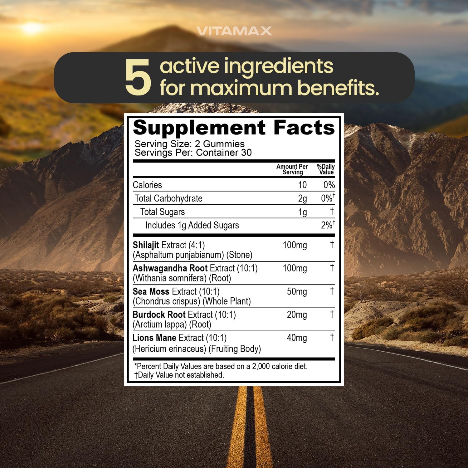 Organic Shilajit Gummies, Sea Moss, Ashwagandha, 105+ Trace Minerals – Organic Burdock Root & Lions Mane Mushroom – Watermelon Flavor - Vegan & Non-GMO – Made in USA – 60ct - Image 6