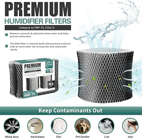 Miniatura 2 de HWF75 - Filtro humidificador para Holmes HWF72, HWF75CS, HWF75PDQ-U, filtro D. Compatible con humidificador Sunbeam SCM3501 SCM3502 SCM3656 SCM3657