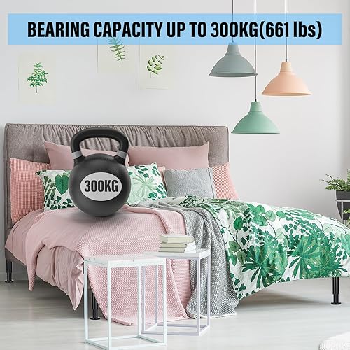 Miniatura 6 de 4 patas de soporte ajustables para marco de cama, patas de soporte de metal resistente con base más ancha (7 a 13 pulgadas)