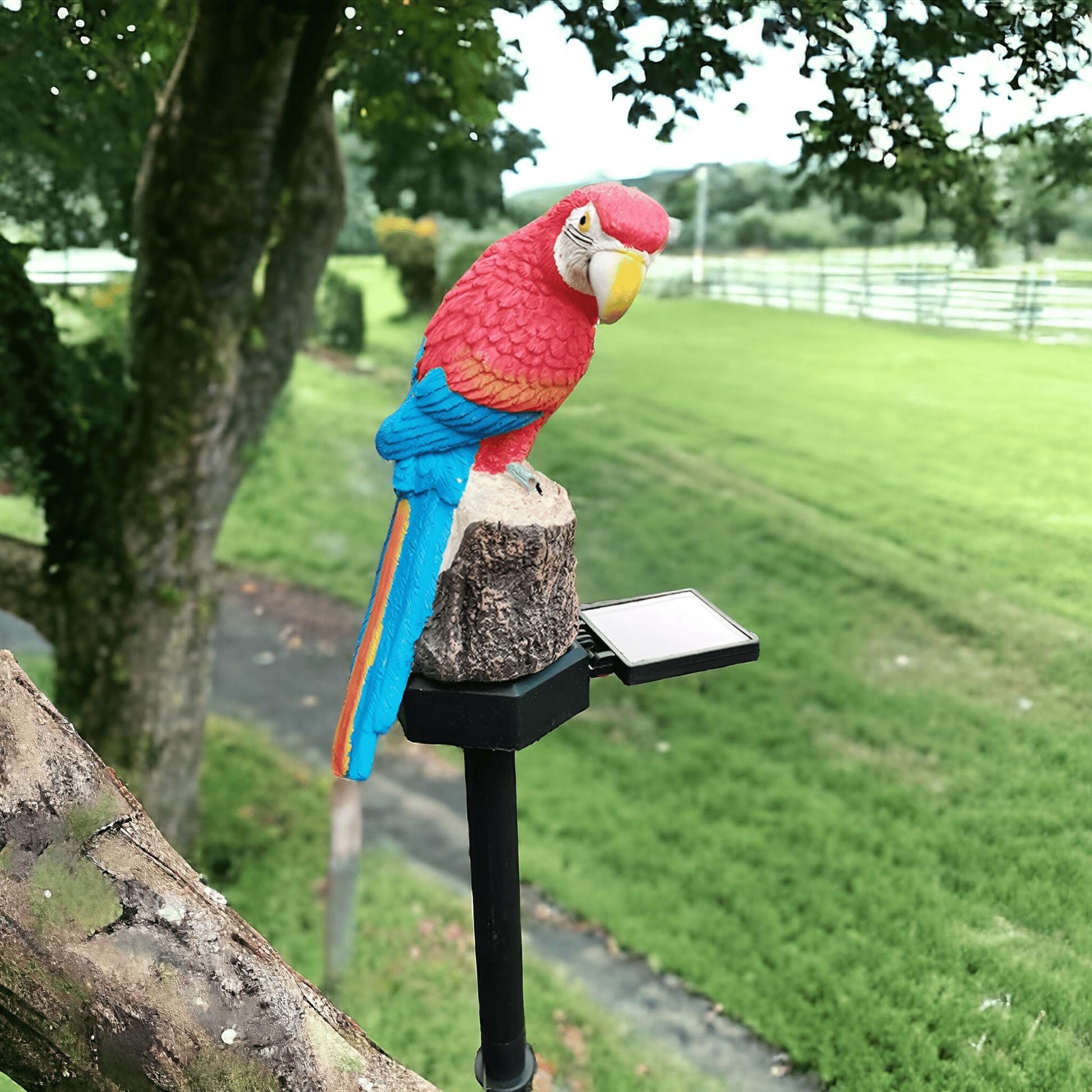 Epyz Solar Lights Outdoor Decorative Resin Parrot Solar Lights with Stake for Garden Lawn Pathway Yard Decortions [ Warm Yellow Light, RED ] (B0D8455V6D) Amazon Price History, Amazon Price Tracker