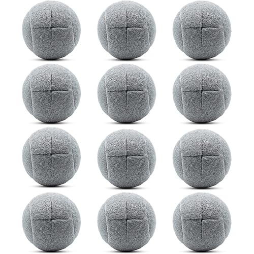 Magicorange 12 PCS Precut Walker Tennis Balls for Walker/Furniture Legs Floor Protection, Heavy Duty Long Lasting Felt Pad Glide Coverings (Grey) (Grey)